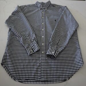 Ralph Lauren Men's XLT Black and White Checkered CLASSIC FIT Shirt